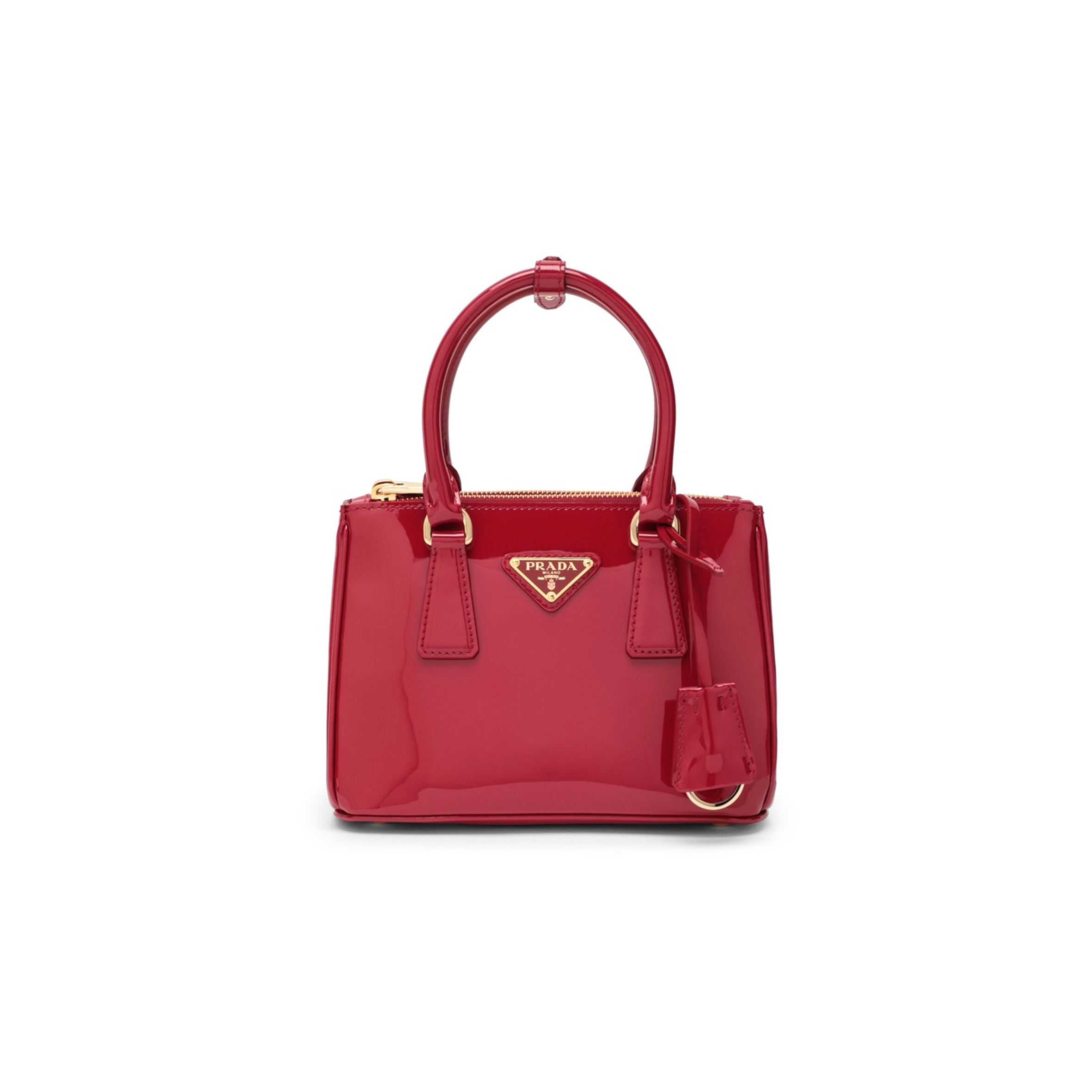 PRADA GALLERIA PATENT LEATHER TOTE BAG 1BA906 (20*15*9.5cm)